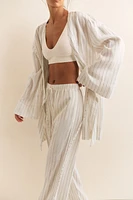 Robe de chambre en lin mélangé