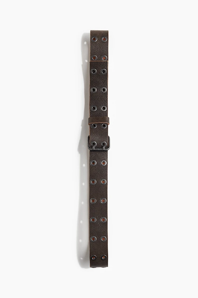 Grommet Leather Belt