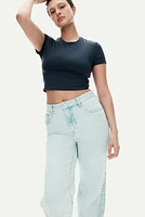 Microfiber Cropped T-Shirt