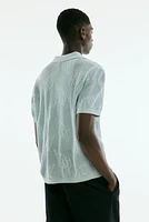 Regular-Fit Jacquard-Knit Resort Shirt