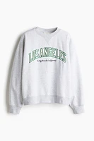 Sweatshirt with Text Motif