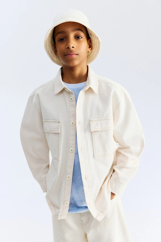 Loose-Fit Twill Overshirt