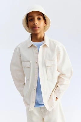 Loose-Fit Twill Overshirt
