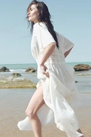Lace-Inset Cotton Dress
