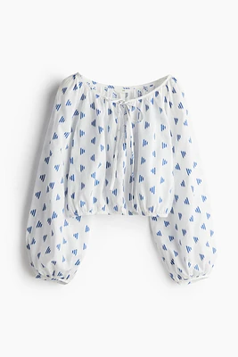 Balloon-sleeved Blouse