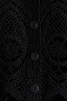 Crochet-Look Sweater Vest
