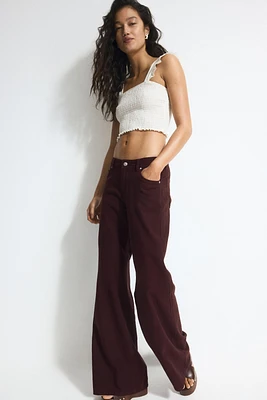 Wide-Leg Linen-Blend Pants