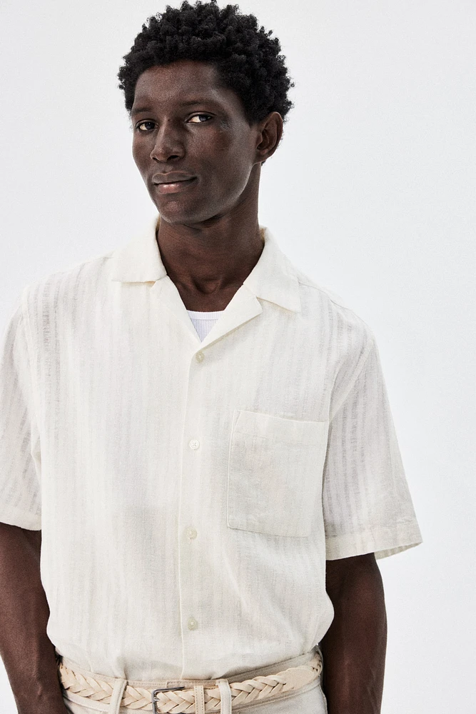 Regular-Fit Linen-Blend Resort Shirt