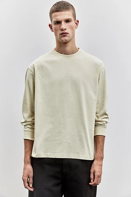 Loose-Fit Long-Sleeved Jersey Shirt
