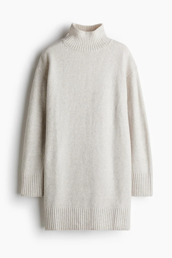 Knit Mock Turtleneck Dress