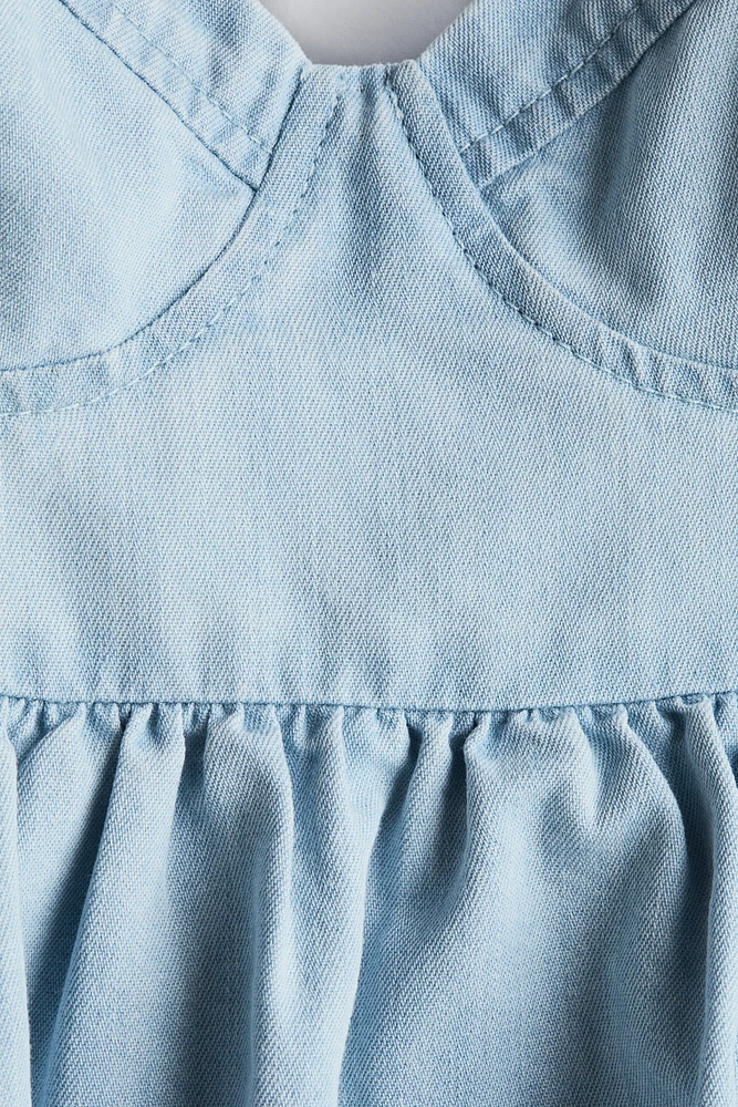 Denim Bustier-Style Top