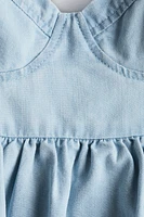 Denim Bustier-Style Top
