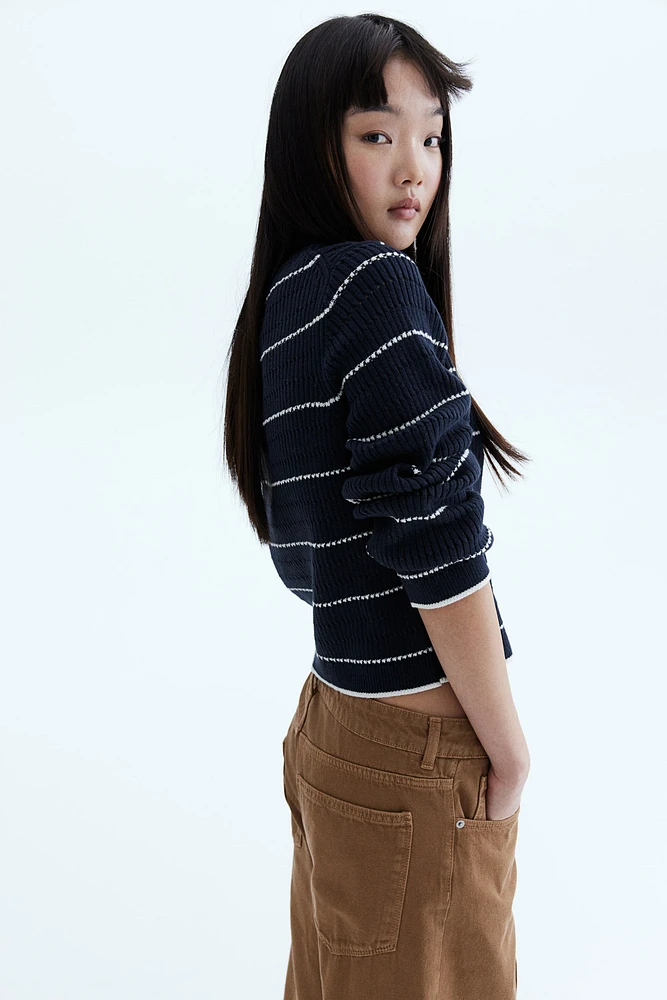 Hole-Knit Sweater
