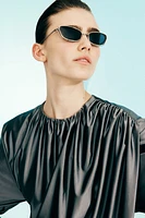 Shiny Draped Dress