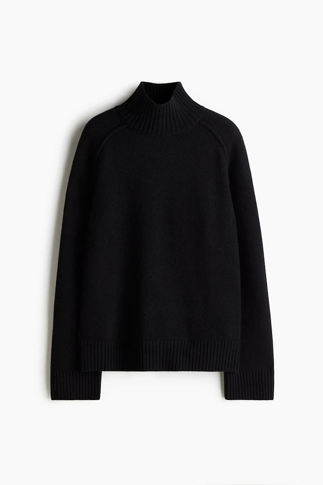 Cashmere-blend Mock Turtleneck Sweater