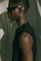 Regular Fit Pointelle-Knit Tank Top
