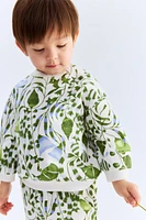 2-Piece Printed Sweatshirt and Shorts Set