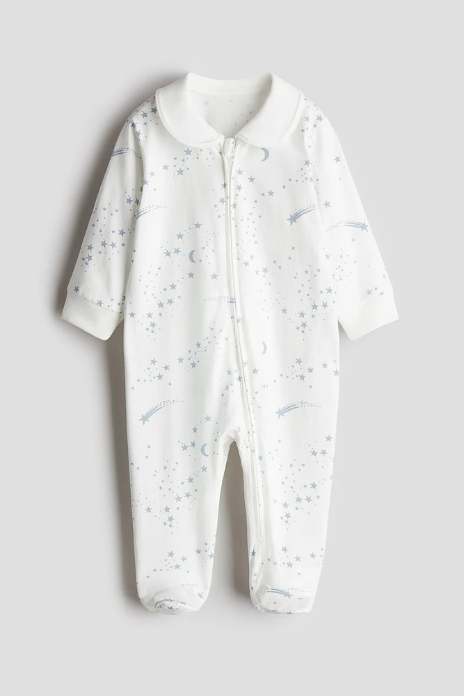 Pyjama à glissière avec col