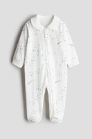 Pyjama à glissière avec col