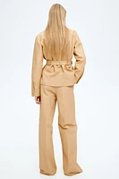 Belted Leather Jacket