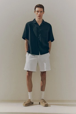Relaxed-Fit Linen-Blend Shorts