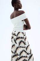 Pantalon large à taille élastique