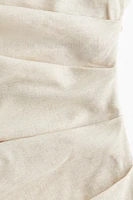 Robe en lin mélangé à effet drapé