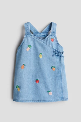 Robe portefeuille en denim
