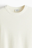 Regular Fit Waffled Sweater