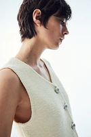 Chandail sans manches en tricot de laine mélangée
