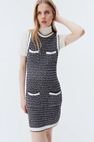 Pocket-Detail Textured-Knit Dress