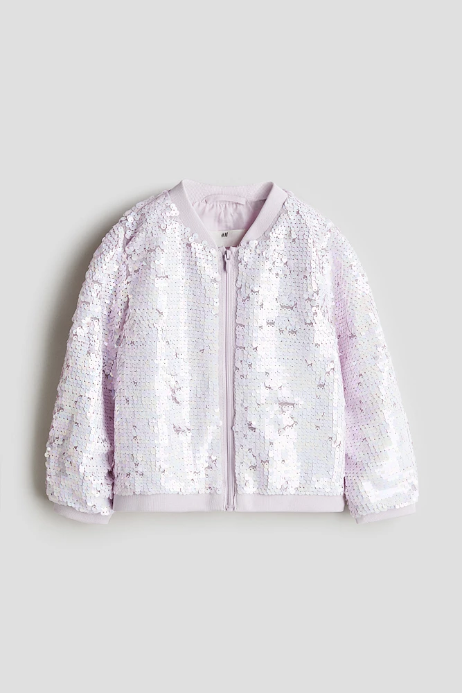 Sequined Bomber Jacket