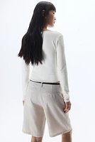 Gathered Cutout Top