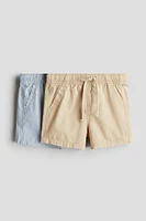 2-pack cotton shorts