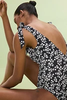 Padded-Cup High-Leg Swimsuit