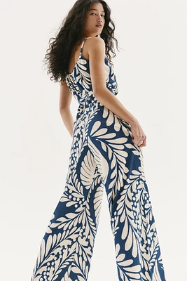 Tie-belt jumpsuit