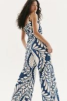 Tie-belt jumpsuit