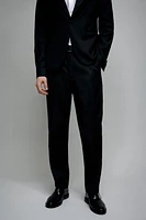 Slim-Fit Wool-Blend Tuxedo Pants