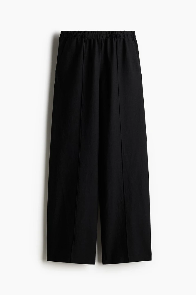 Linen-Blend Pants