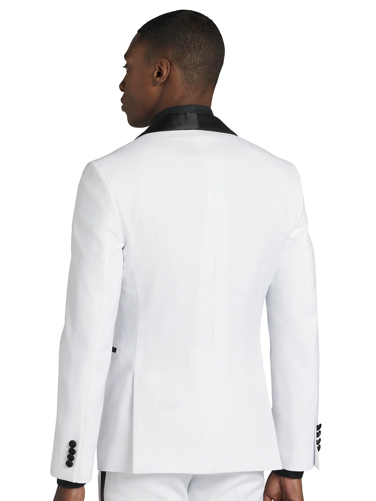 Skinny Fit Satin Shawl Tuxedo Jacket
