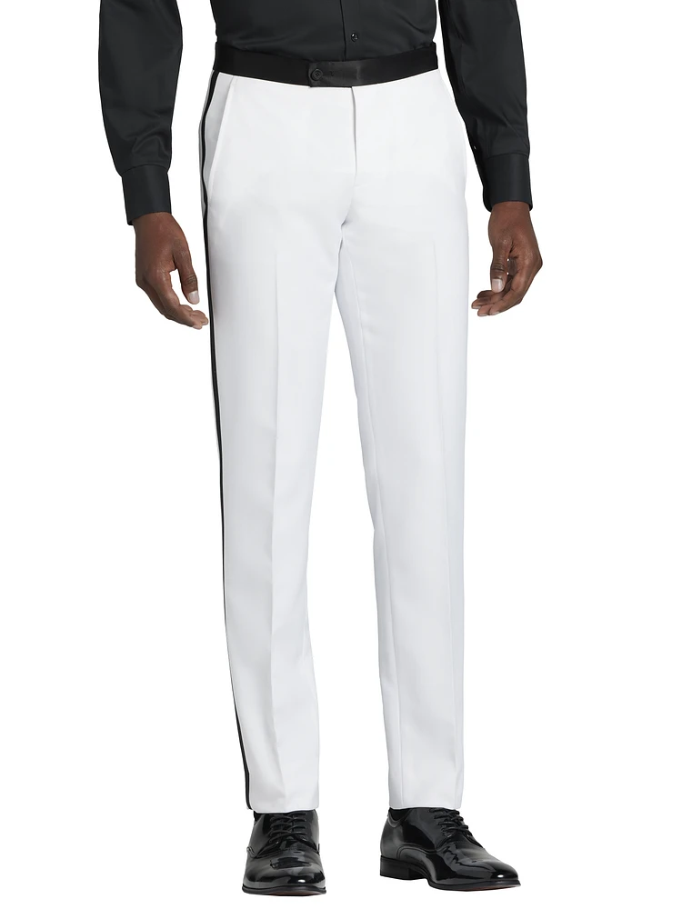 Skinny Fit Satin Trim Tuxedo Pants
