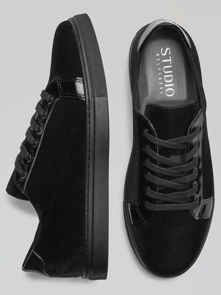 Rico Formal Velvet Lace-Up Sneakers