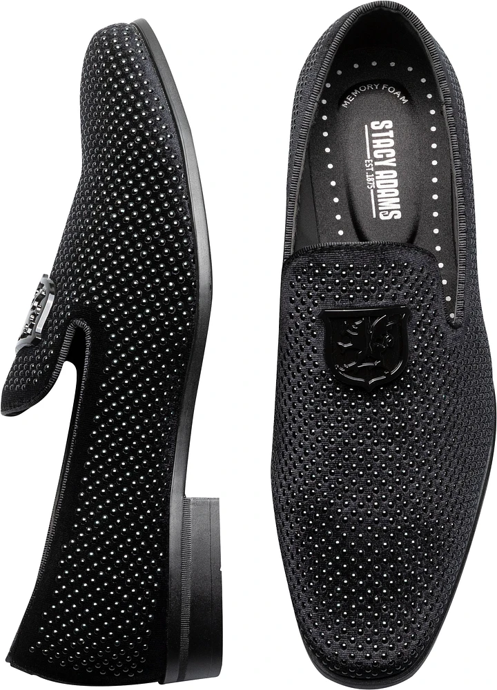 Swagger Studded Ornament Formal Smoking Loafers