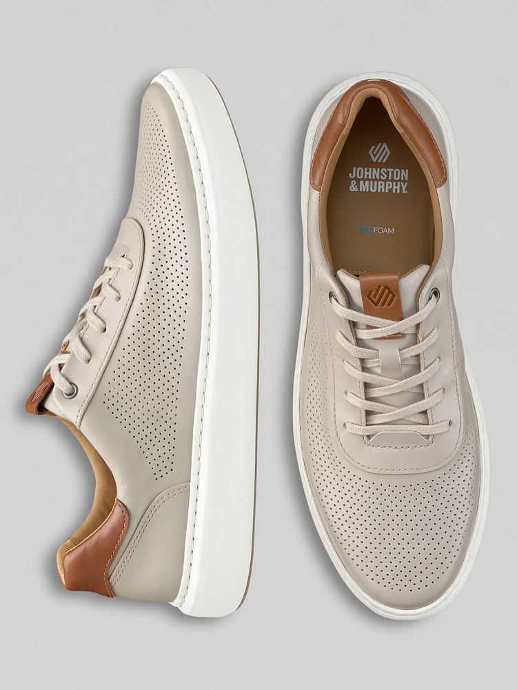 Anders U-Throat Leather Lace-Up Sneakers