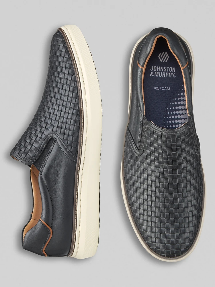 McGuffey Woven Nubuck Leather Slip-Ons