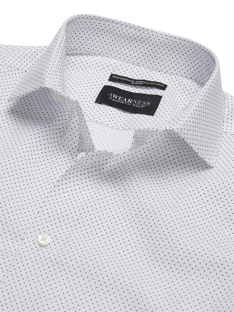 Slim Fit Ultra Performance Stretch Diamond Dress Shirt