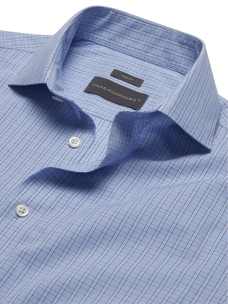 Slim Fit End On End Check Shirt