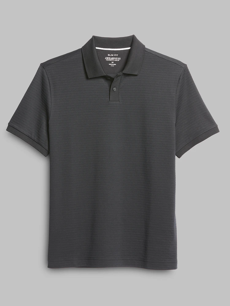 Slim Fit Ottoman Ribbed Polo
