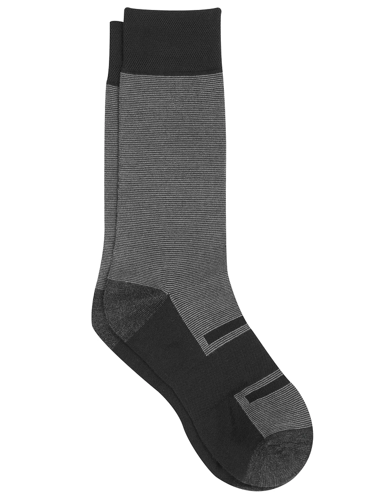 Micro Stripe Pima Cotton Dress Socks, 1-pair