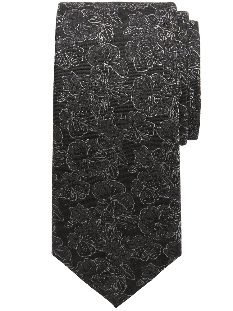 Narrow Hibiscus Tie